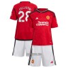 Camisola + Calções Manchester United Pellistri 28 Criança Equipamento 1ª 23/24